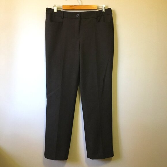 Hilary Radley Brown Trouser Dress Pants Size 8 - Picture 1 of 16